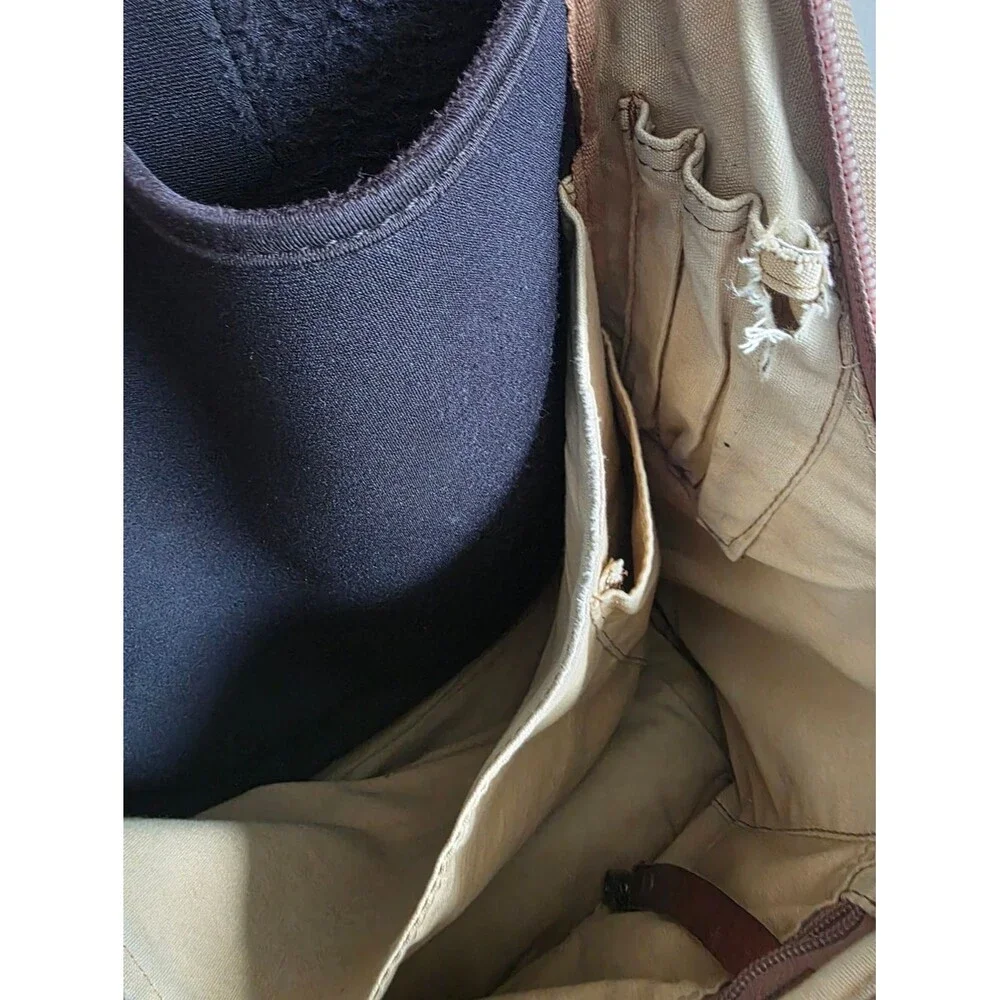 Duluth Heavy Duty Canvas Rugged Backpack Canvas/Leather Daypack Worn